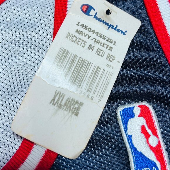 Houston Rockets Champion NBA Jersey #4 Navy/White XL Mesh Mens Tank Top With Tag - Picture 3 of 16